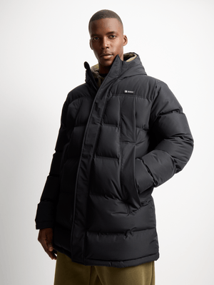 TS Mens Longer Length Black Puffer Jacket