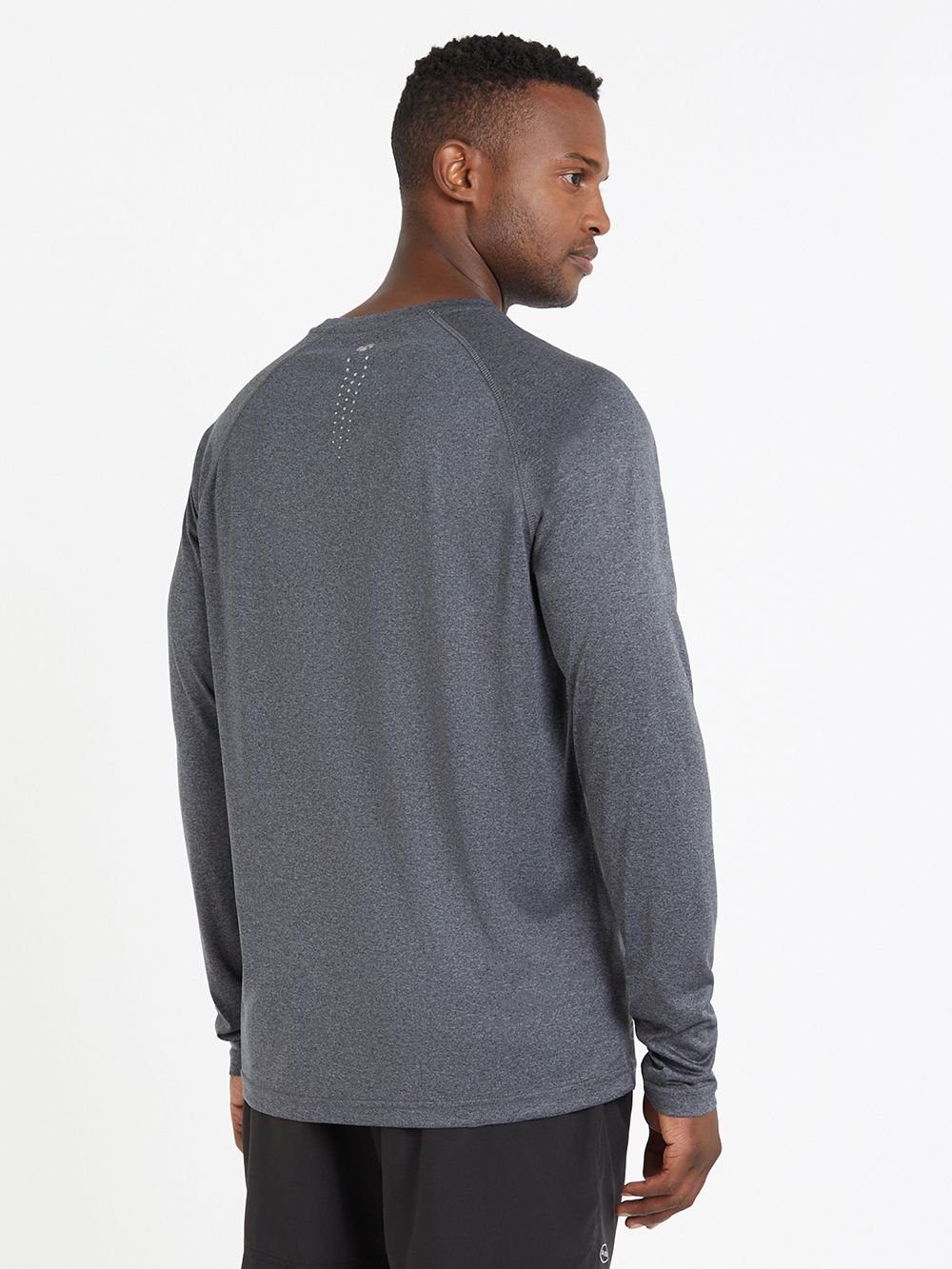 TS Mens Dri-Tech® Performance Long Sleeve Grey Melange Top | Bash