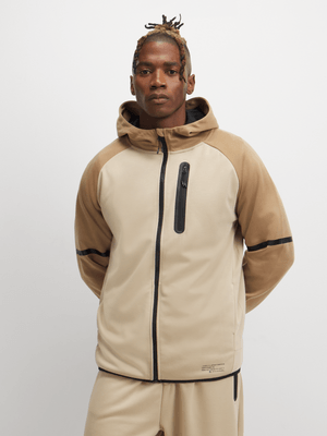 TS Mens Gymtech Colourblock Stone/Mocha Hoodie