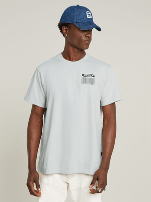 G-Star Men's Barcode Back Graphic Loose Grey T-Shirt