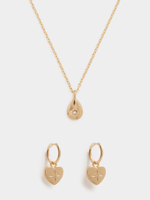 2 Pack Necklace & Drop Earrings