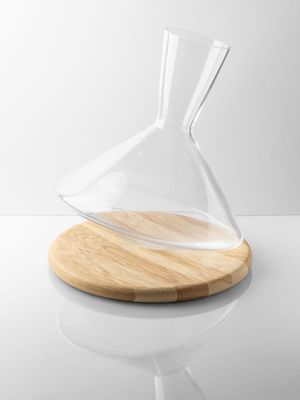 Nude Balance Wine Decanter on Wooden Stand 1Litre