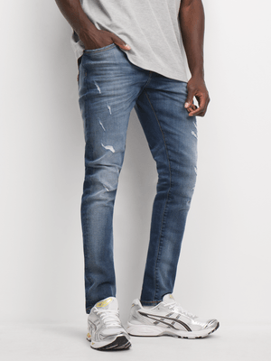 Redbat Men's Medium Blue Super Skinny Jeans