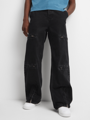 Redbat Men's Black Baggy Utility Pants