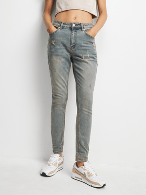 Redbat Women's Light Wash Tint Regular Rise Super Skinny Jeans