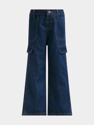 Jet Younger Girls Dark Blue Jeans