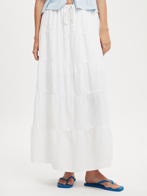 Women's Cotton On White Haven Multi Tiered Maxi Skirt