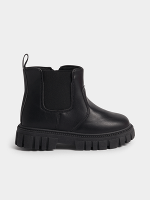 Jet Younger Boys Black Chelsea Boots