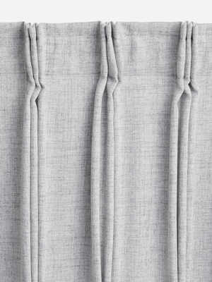 Jet Home Charcoal Basket Weave Taped Curtain