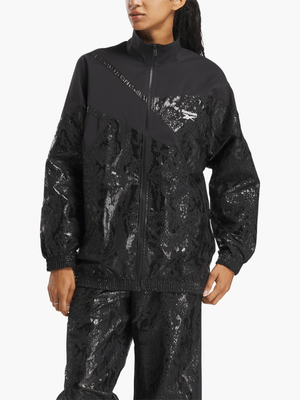 Reebok Women's Black Basketball Warm-Up Jacket