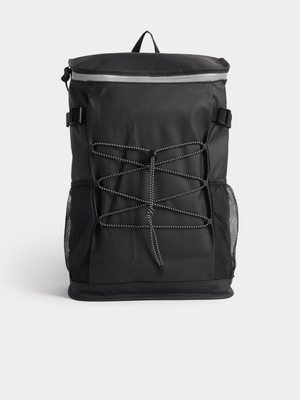 Relay Jeans Men's Rubberized Hiker Black Backpack