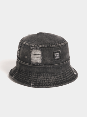 Relay Jeans Men's Rip n Repair Black Bucket Hat