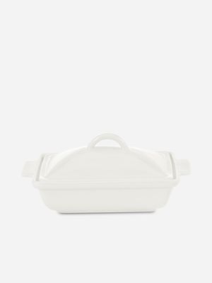 Aurora Rectangle Porcelain Casserole With Lid 23cm