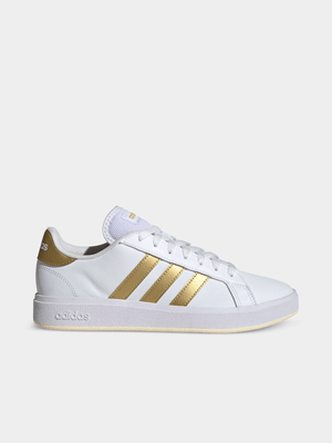 Women's adidas Grand Court Base 2.0 White/Gold Sneaker