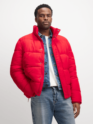 Jet Men's Red Puffer Jacket