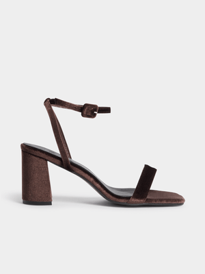 Jet Women's Chocolate Velour Heels