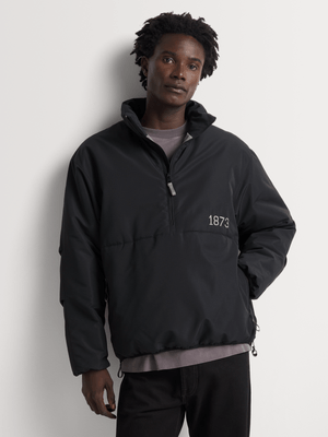 Markham Men's Contrast Colour Black/Grey Anorak Jacket