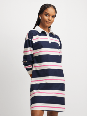 Jet Women's Navy/Pink Polo Dress