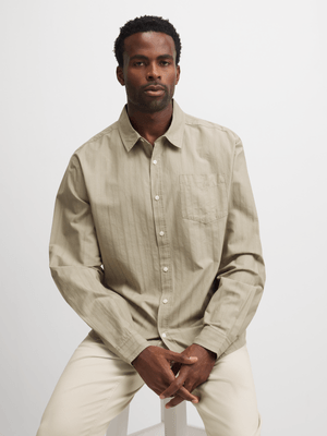 Exact Men's Fatigue Striped Textured Shirt