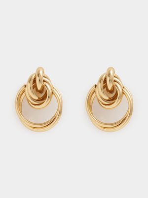 The FIX Women's Gold Oversized Knot Earrings