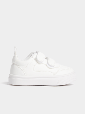 Jet Toddler Boys White Double Velcro Sneakers