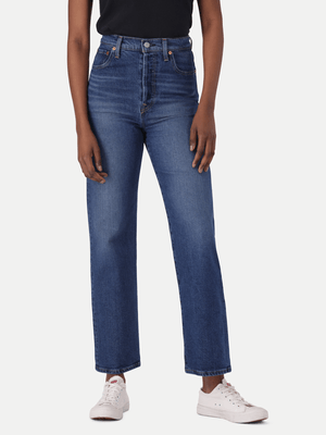 Women's Levi's Blue Ribcage Straight Ankle Jeans