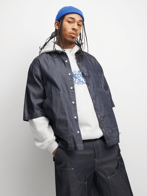 The FIX Men's Blue Oversized Co-Ord Denim Shirt