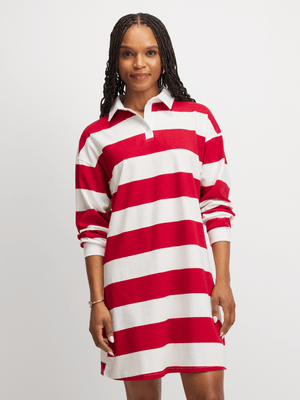 Jet Women's Red/White Polo Dress