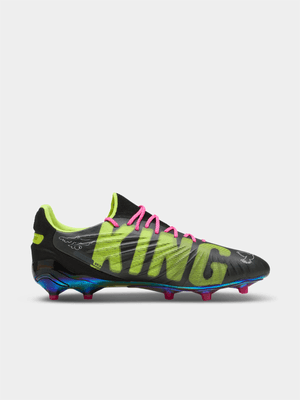 Puma Mens King Ultimate x Kidsuper FG/AG Black/Electric Lime Boots