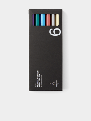 TYPO Multi 6pk Metallic Brush Markers