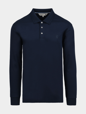 Men's Pringle Navy Donald Ls Golfer