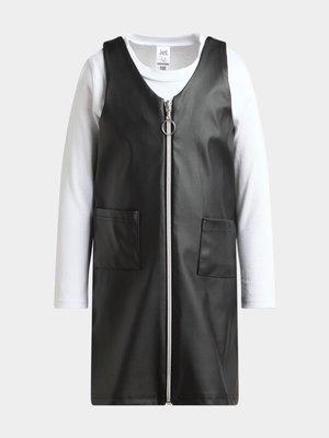 Jet Younger Girls Black Zip Through Dress