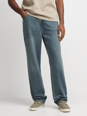Exact Men's Light Tea Wash Straight Leg Jeans