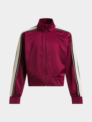 Jet Teen Girls Burgundy Tricot Active Top