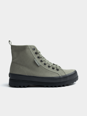 Mens Superga 2341 Cotu Alpin Canvas Green/Black Boot