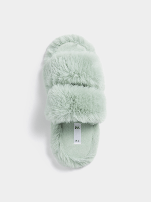 Jet Women's Sage Faux Fur Open Toe Slippers