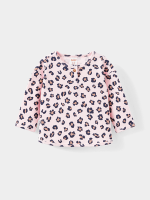 Cotton On Baby Pink Baby Jesse Rib Top