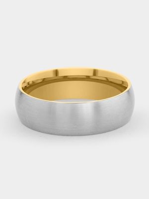 Stainless Steel Gold Plated Men's Ring