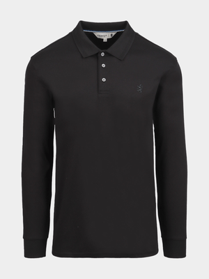 Men's Pringle Black Donald Ls Golfer