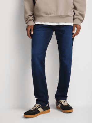 Men's Relay Jeans Sustainable Straight Leg Dark Blue Denim