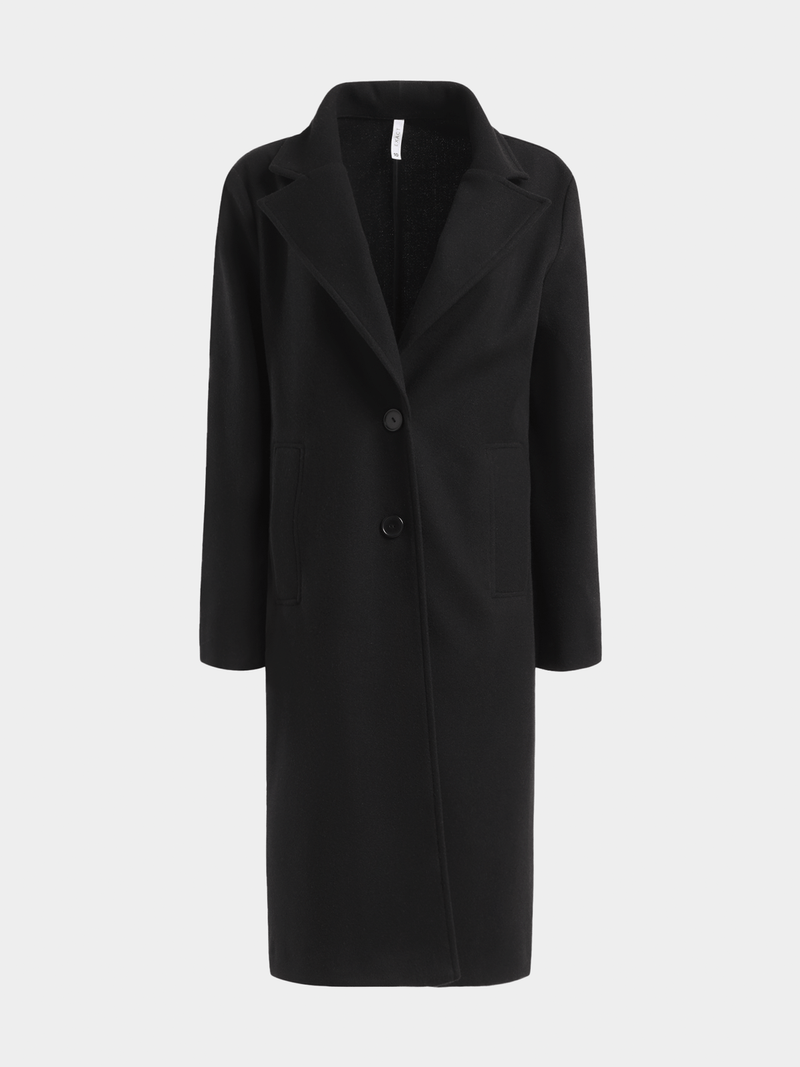 Women's Black Melton Coat | Bash