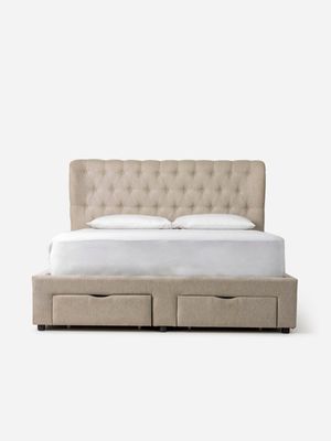 Harly Bed Colourwash Sesame King Xlength