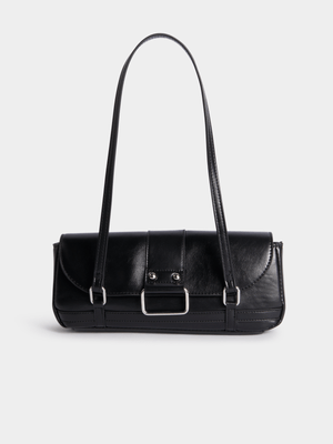 The FIX Women's Black Rectangle Buckle Bag