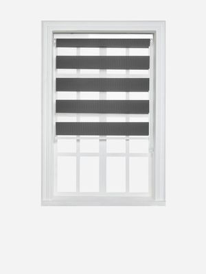 Zebra Roller Blind Dark Grey