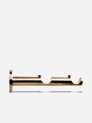 25mm Steel Double Curtain Rod Bracket Brushed Bronze