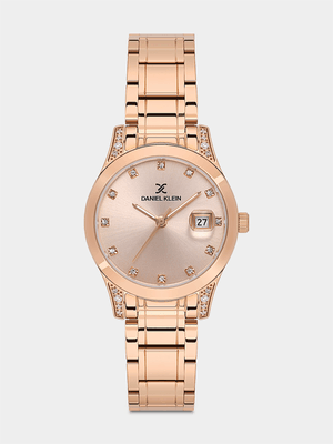 Daniel Klein Rose Plated Rose Tone Dial Bracelet Watch