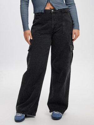 Women's Cotton On Grey Relaxed Cargo Jeans