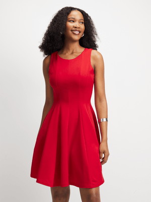 Jet Women's Red Fit n Flare Dress
