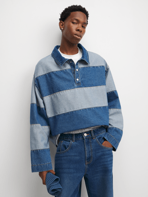 The FIX Men's Medium Wash Rugby Shirt