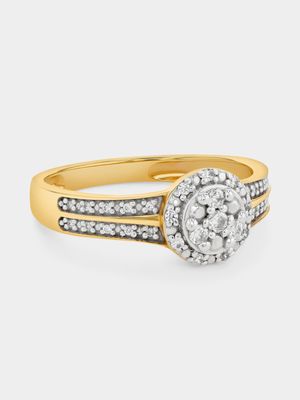 Yellow Gold Diamond Round Multi-Stone Ring